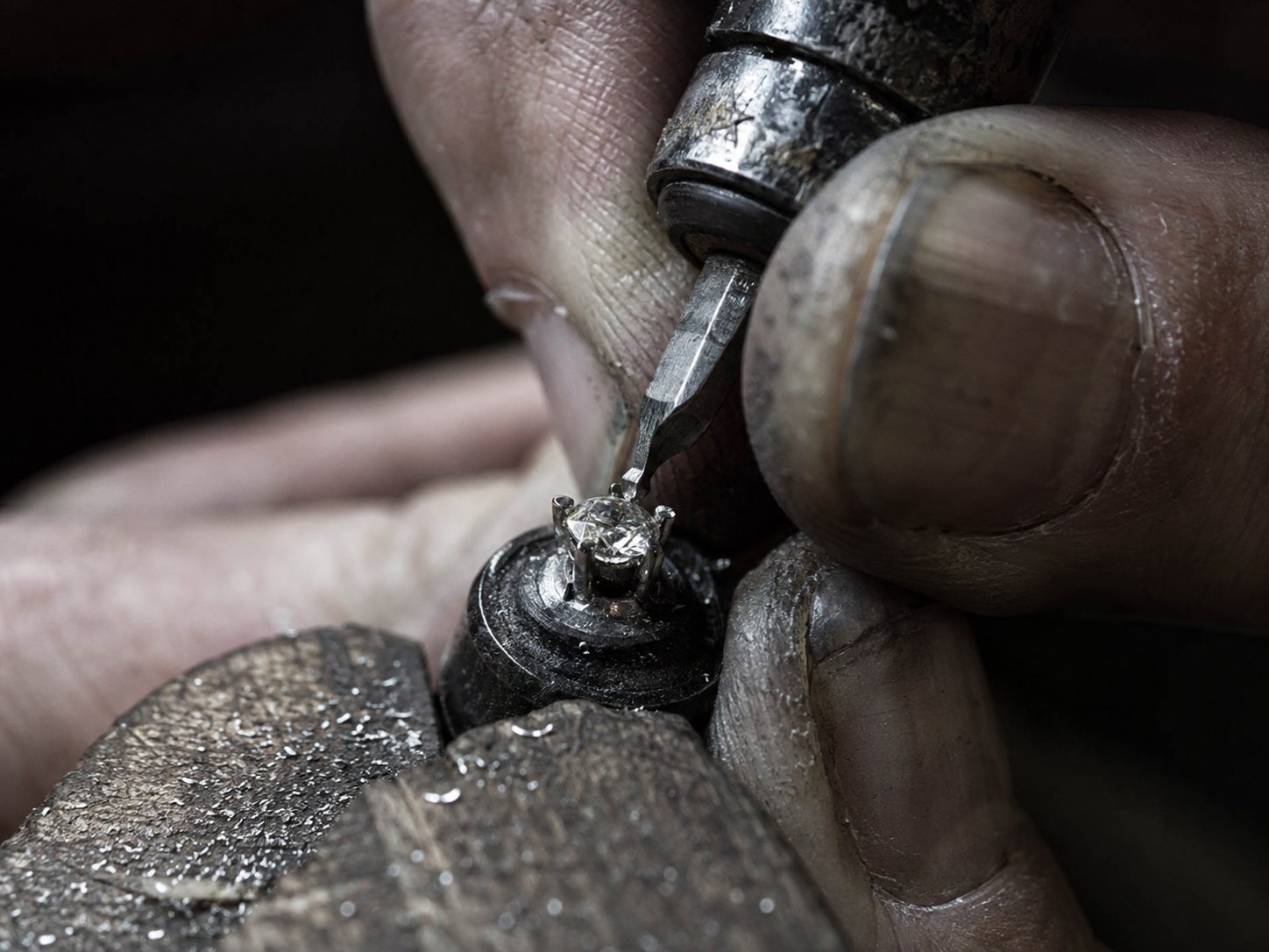 A jeweler at the bench